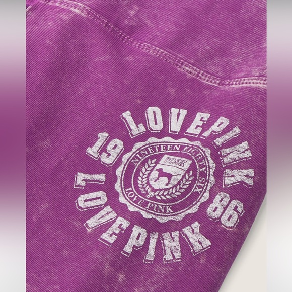 NEW VICTORIAS SECRET PINK CLASSIC LEGGING IN VIRTUAL VIOLET WASH SZ M - Picture 4 of 4